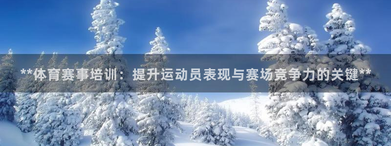 极悦平台是干嘛的公司：**体育赛事培训：提升运动员表