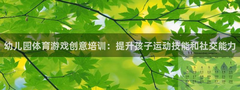 极悦平台官网入口登录：幼儿园体育游戏创意培训：提升孩